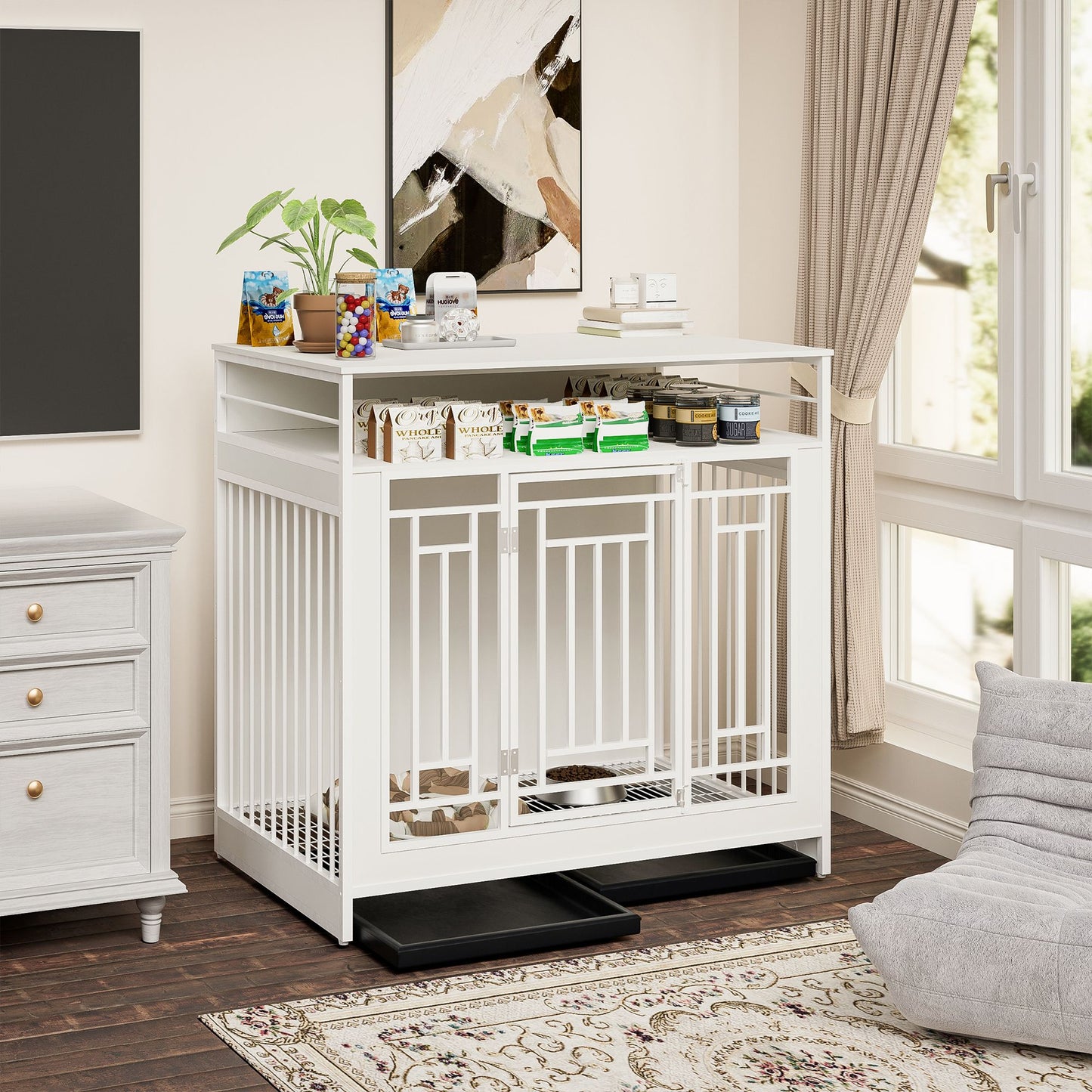 43.3 inch Dog Crate Furniture for Large Dogs