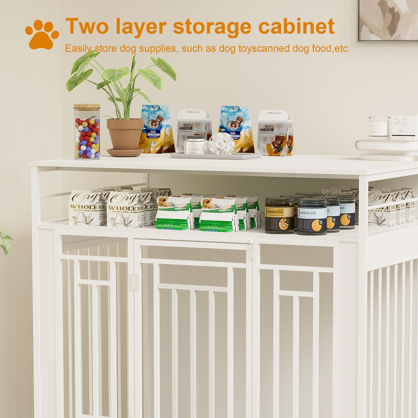 43.3 inch Dog Crate Furniture for Large Dogs