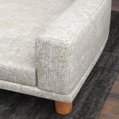 PawHut Dog Sofa Couch, Pet Bed with Comfortable Luxury Cushion, Washable Cover, Wooden Legs, Anti-slip Mat for Large Dogs, Cats, Kittens, Gray