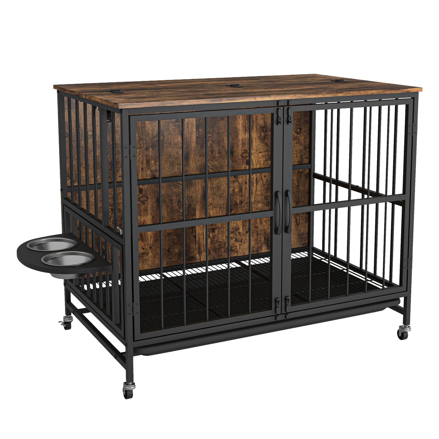 Modern Kennel Dogs room up to 80 LB, Dog crate furniture with Multi-Purpose Rremovable Ttray