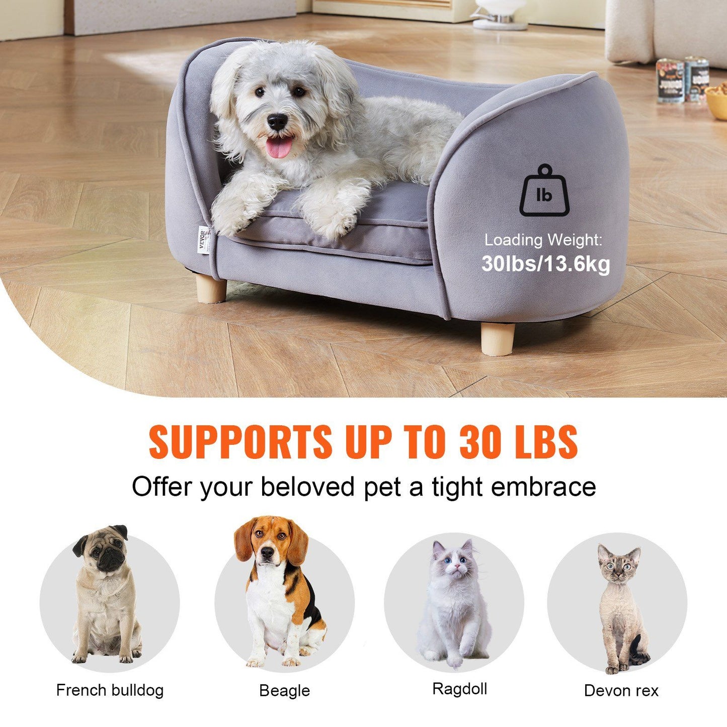 Pet Sofa Dog Couch for Small-Sized Dogs and Cats Dog Sofa Bed 66 lbs