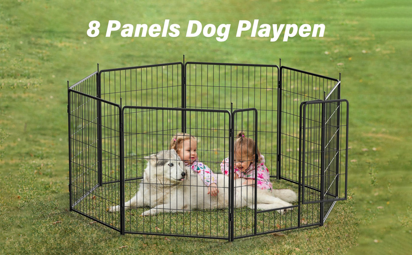Dog Playpen Indoor Outdoor, Dog Pen for Large, Medium Small Dogs RV Yard Camping