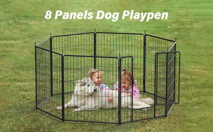 Dog Playpen Indoor Outdoor, Dog Pen for Large, Medium Small Dogs RV Yard Camping