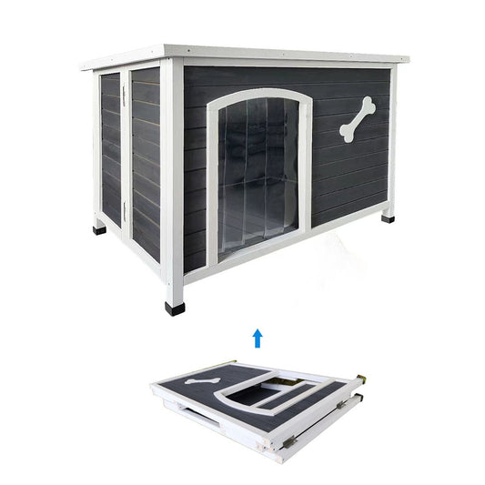 40.55" Wooden Folding Dog House