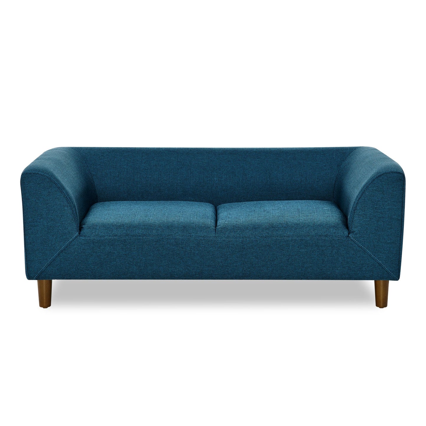 Pet sofa with backrest and armrests, modern rectangular pet sofa suitable for medium and large dogs, soft cushion comfortable dog sofa,-BLUE