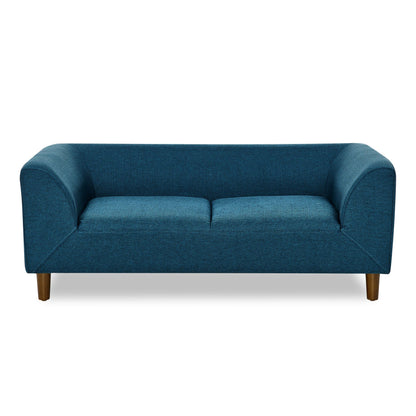 Pet sofa with backrest and armrests, modern rectangular pet sofa suitable for medium and large dogs, soft cushion comfortable dog sofa,-BLUE