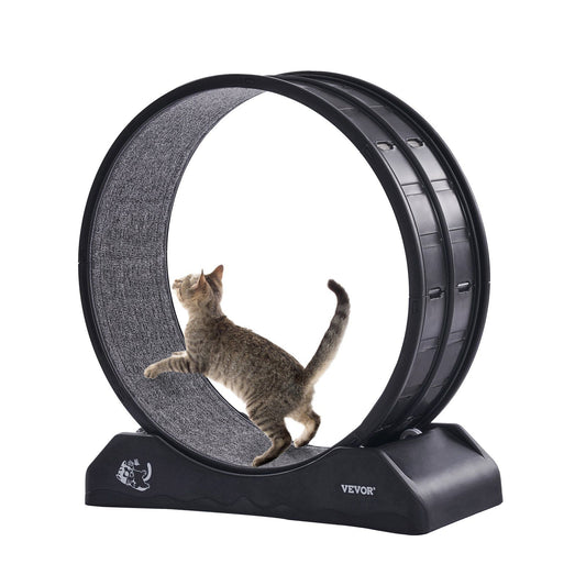 TailEssentials, VEVOR Cat Exercise Wheel 31.5 in Large Indoor Cat Running Wheel Treadmill Black