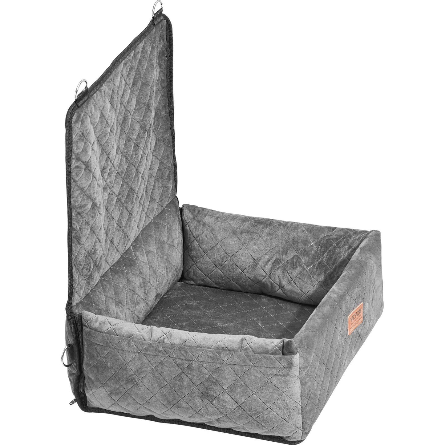 Dog Booster Car Seat Pet Car Seat for Small Medium Dog up to 40 lbs Gray
