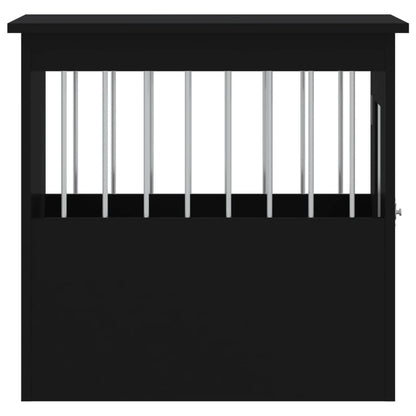 Dog Crate Furniture Black 17.7"x24.4"x23.2" Engineered Wood