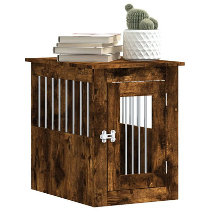 Dog Crate Furniture Smoked Oak 17.7"x24.4"x23.2" Engineered Wood