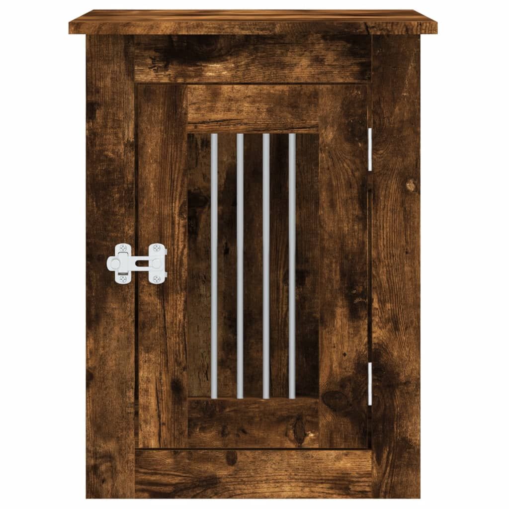 Dog Crate Furniture Smoked Oak 17.7"x24.4"x23.2" Engineered Wood