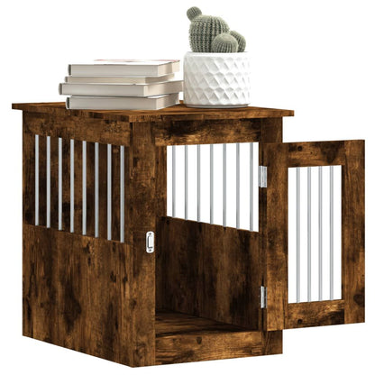 Dog Crate Furniture Smoked Oak 17.7"x24.4"x23.2" Engineered Wood