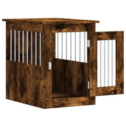 Dog Crate Furniture Smoked Oak 17.7"x24.4"x23.2" Engineered Wood